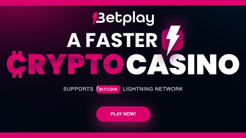 Betplay Crypto Casino poster, promoting the company's logo and branding.